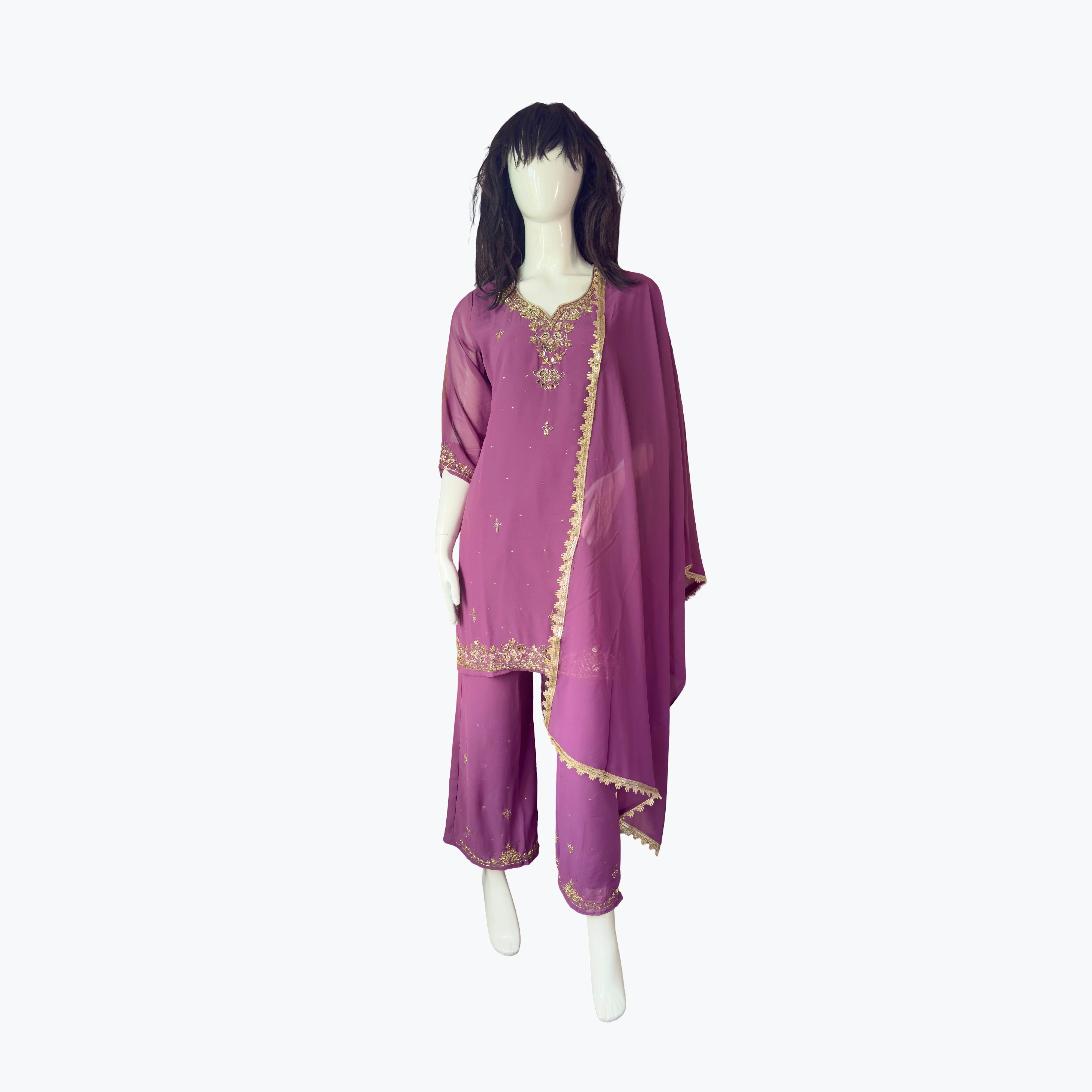 Georgette Embroidered Kurta