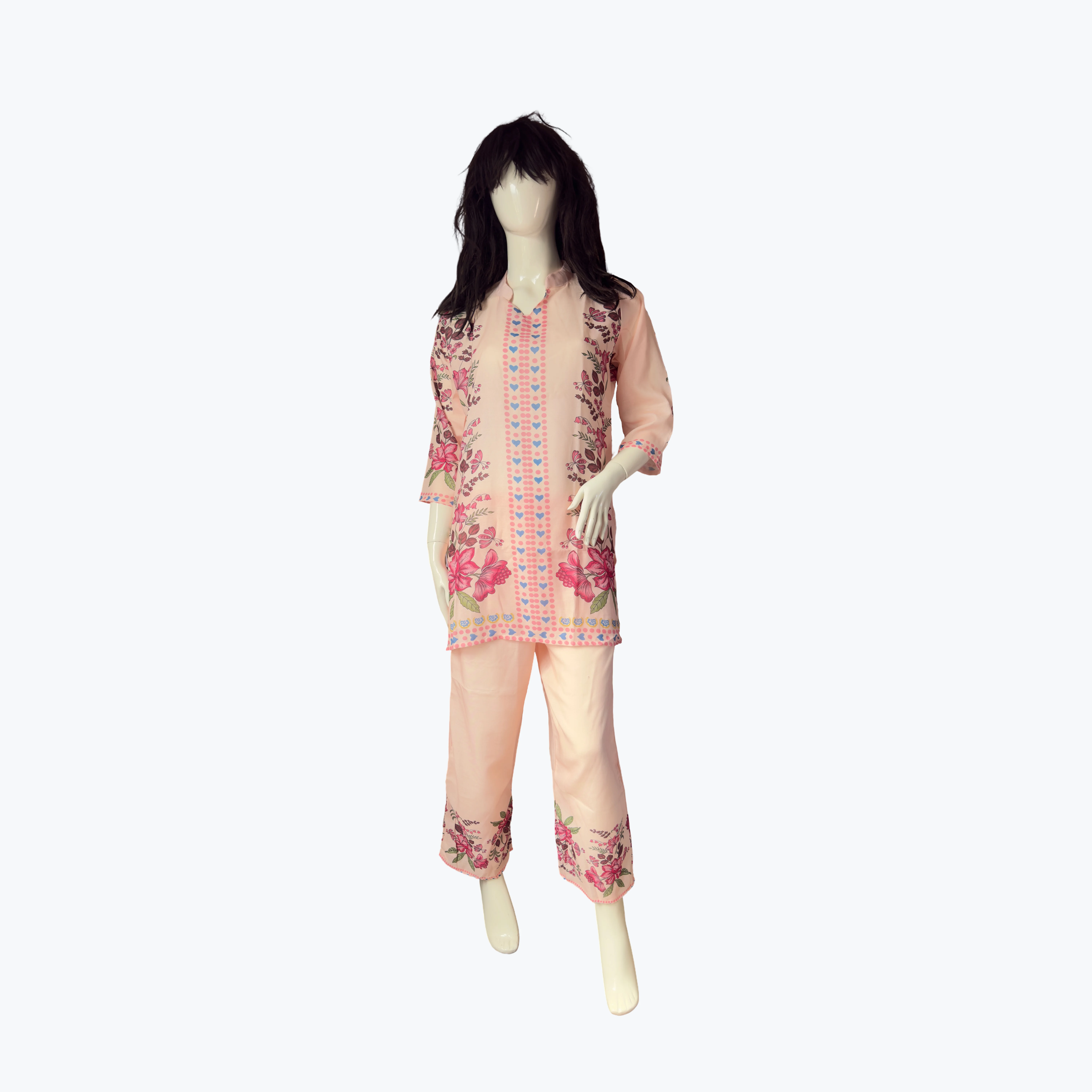 Peach Floral Co-ord Set